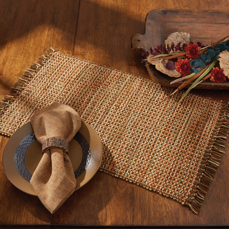  Ensemble de 4 serviettes en tweed Rusty Harvest