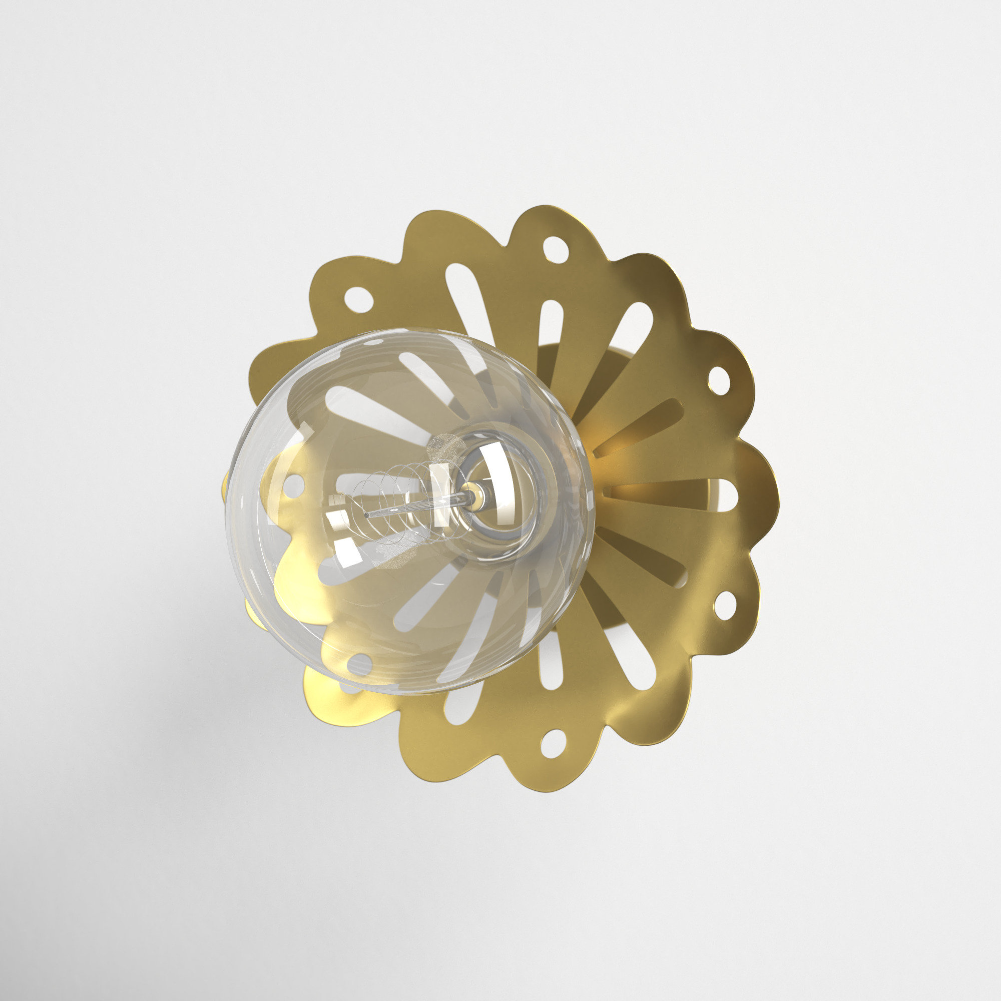 Lorenza Single Light Dimmable Armed Sconce, Aged Brass
