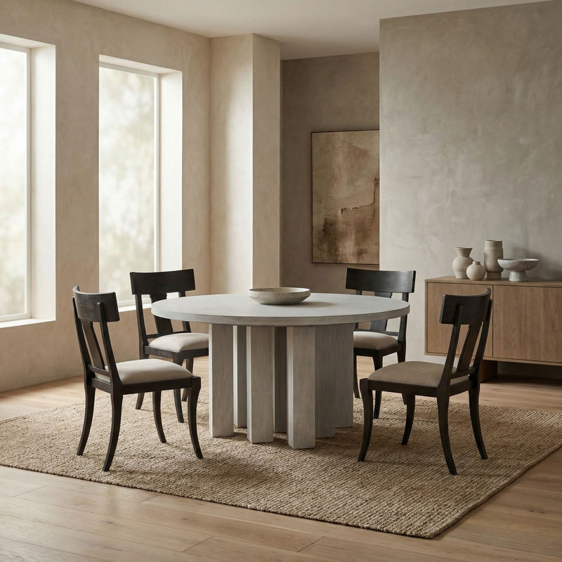 Resistance Round Mahogany Wood Dining Table