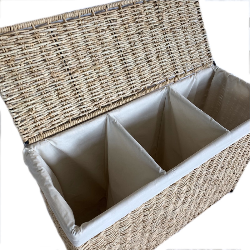 Wicker Laundry Sorter, Natural
