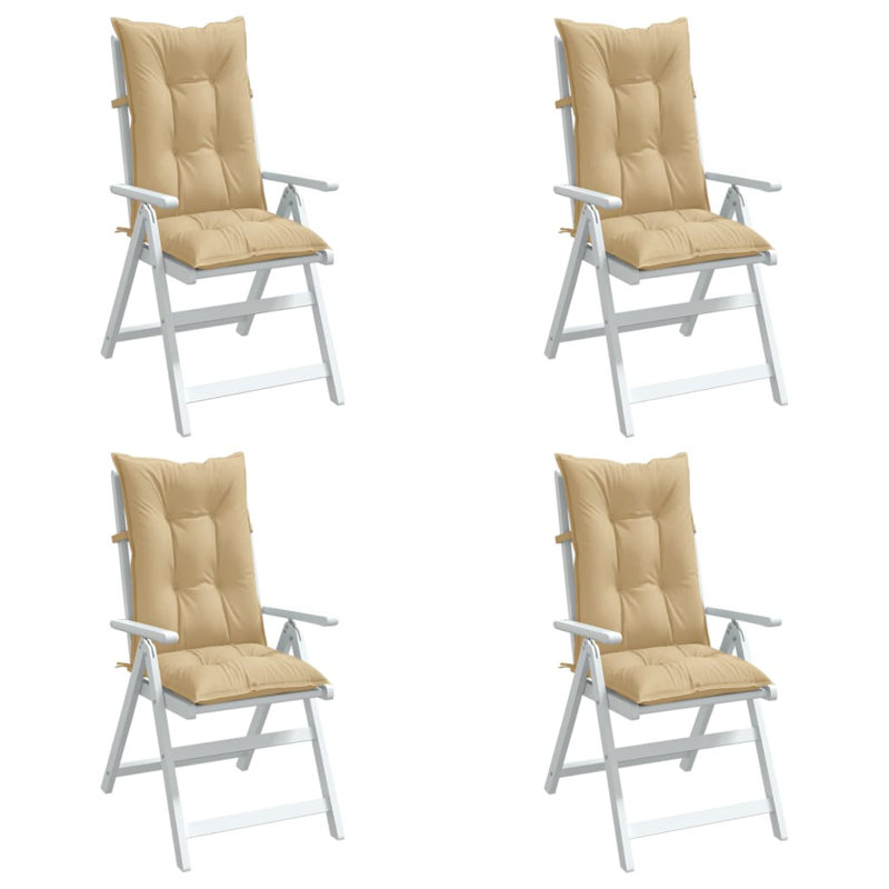 Red Barrel Studio® Highback Chair Cushions 4 Pcs 47.2"X19.7"X2.8" Fabric, Melange Anthracite, 4