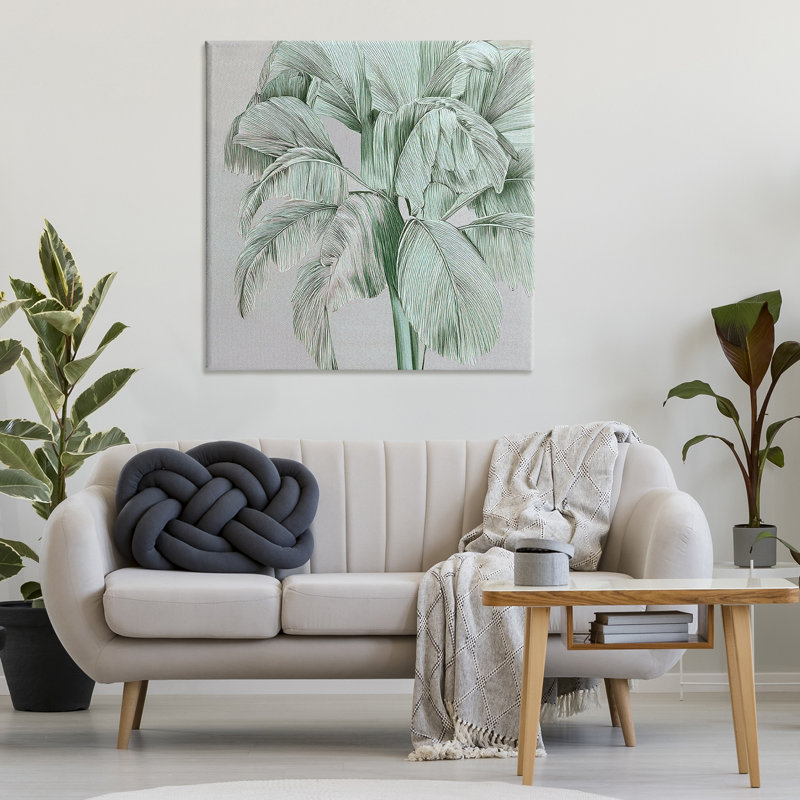 Toile verte et tropicale, conception par Norm Stelfox, H 36 po x l 36 po