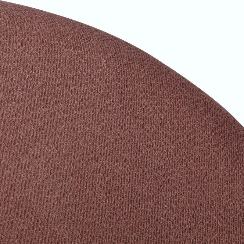 Lit plateforme en tissu bouclé Boucle, Double, Rouge