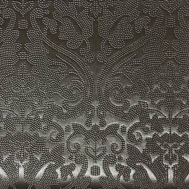 Lyon - Embossed Damask Pattern Vinyl Upholstery Fabric by the Yard