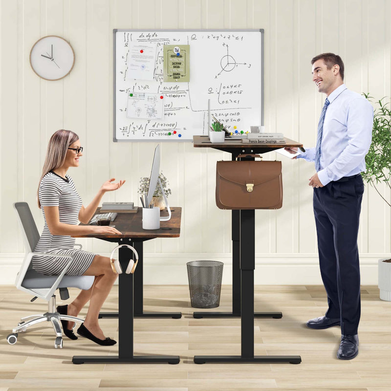 Addiena Adjustable Metal Base Accent, Black, Rustic Brown