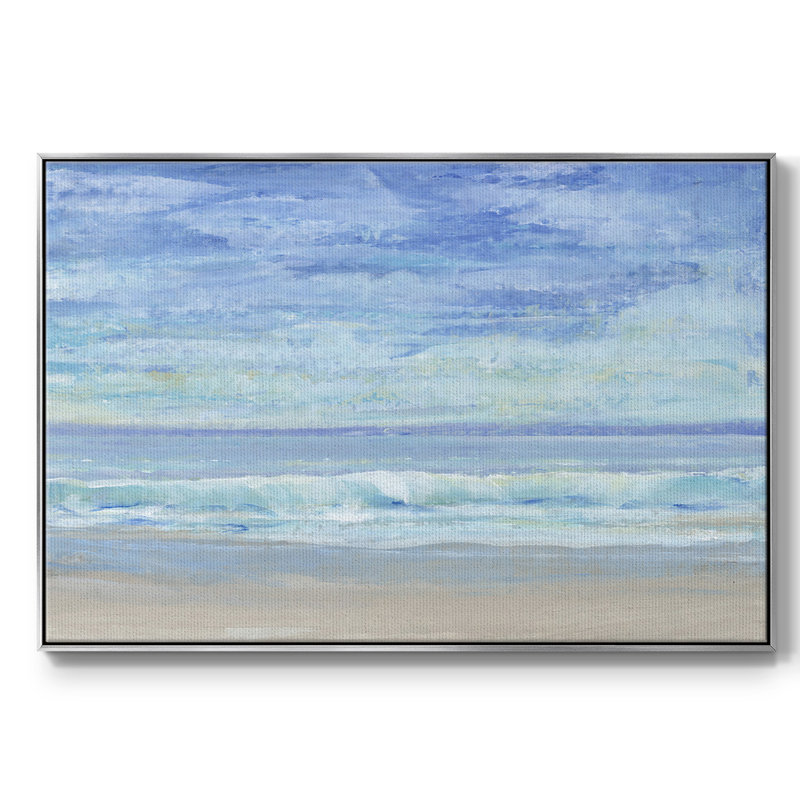 Rolling Surf I, reproduction d'art sur toile, H 17 po x l 25 po x P 2 po, Argent