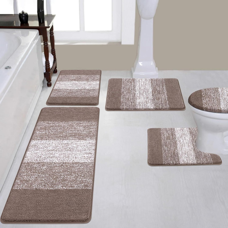 Microfiber / Microsuede Non-Slip Toilet Seat Cover, Coffee