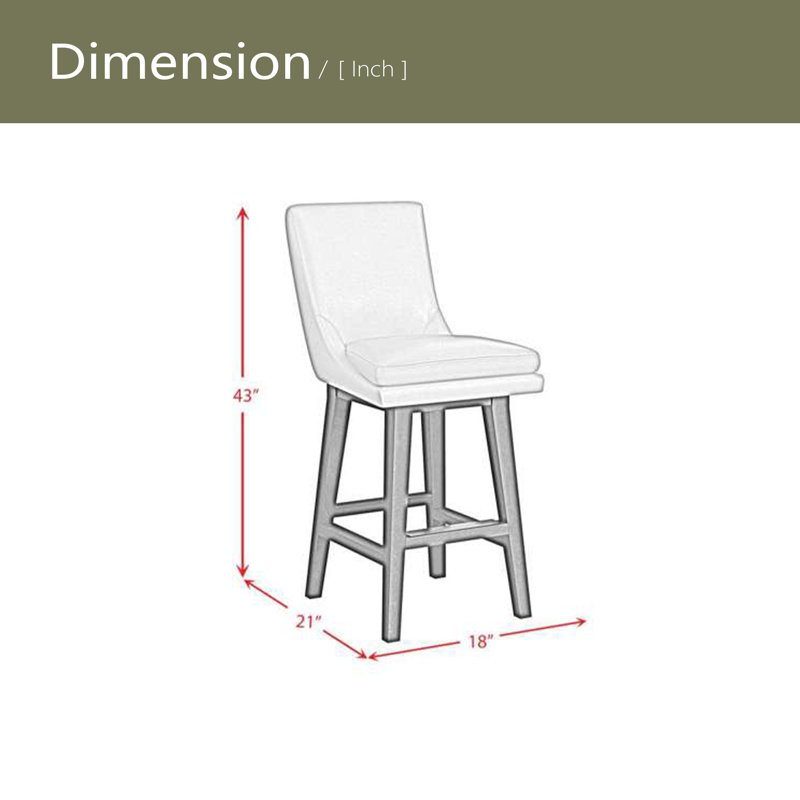 Tabouret de bar pivotant avec polyuréthane espresso (2 par boîte)