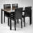Stylish 5-Piece Metal Dinette Set with Faux Marble Top, Perfect for Family Meals and Gatherings, Easy Assembly and Durable Design