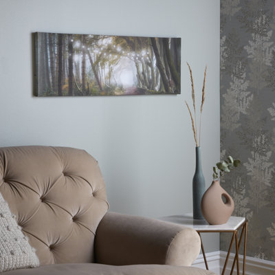 Art for the Home Woodland Wander LED Printed Canvas