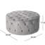 Velours gris moderne, 38,84 po Largeur, hauteur de 17,85 po, repose-pieds confortable