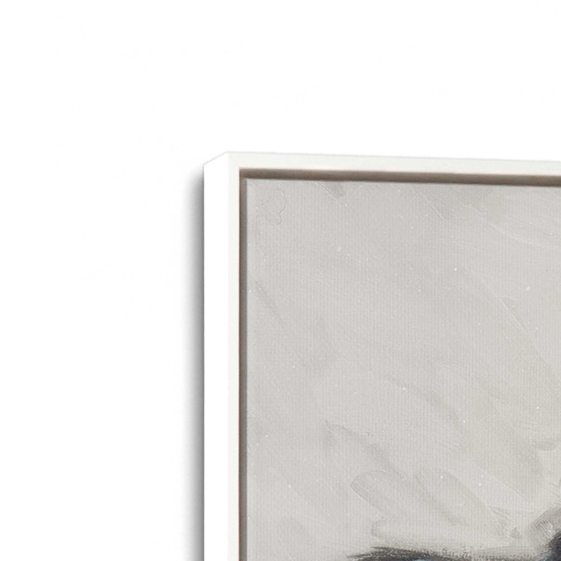 «Daisy the Cow» par Sara G. Designs, reproduction d'art, L 20 po x H 20 po, Blanc, Toile avec cadre