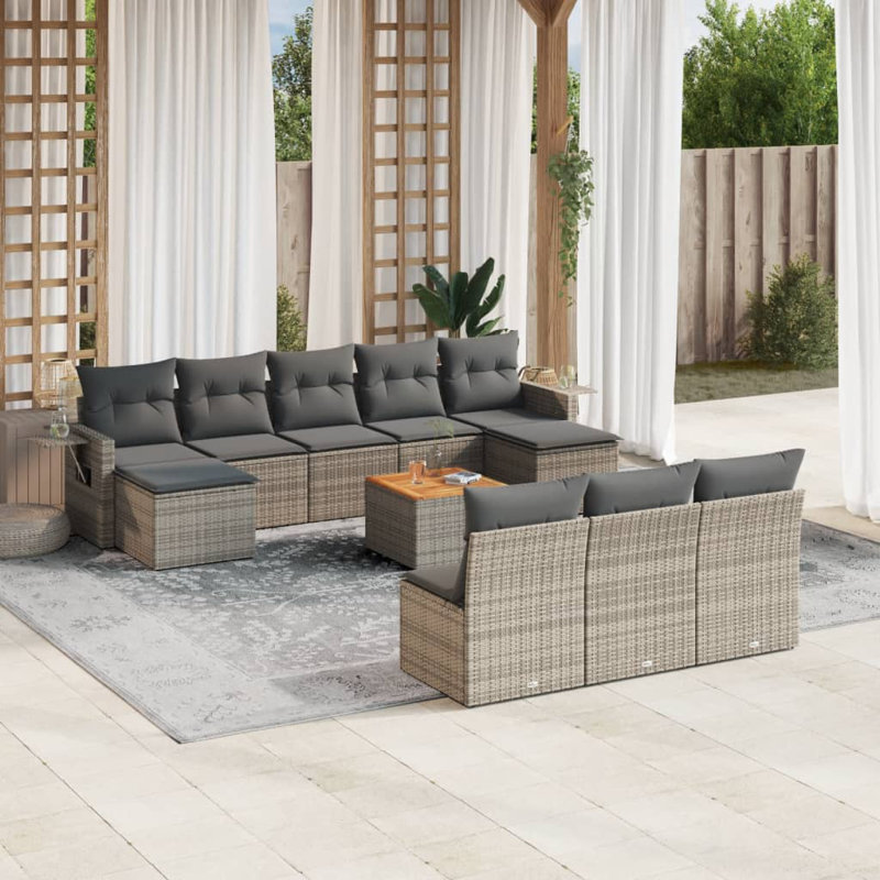  Garden Sofa Set Grey, Gray, Dark Gray