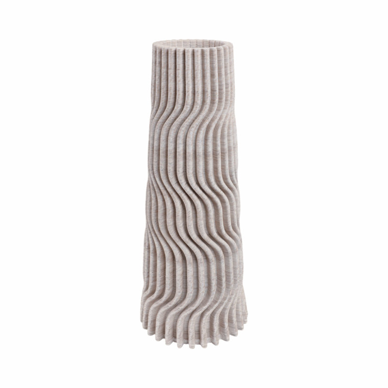 Shelvin Handmade Stoneware Table Vase, 17" H x 6" W x 6" D