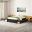 Lit plateforme double avec lit gigogne simple et 2 tiroirs-993169959