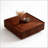 Square Walnut Coffee Table with Two Storage Drawers