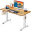 Bureau debout électrique à hauteur ajustable avec structure en acier stable, moteur silencieux, réglage de la hauteur mémoire pour le bureau personnel-654723899-654723889
