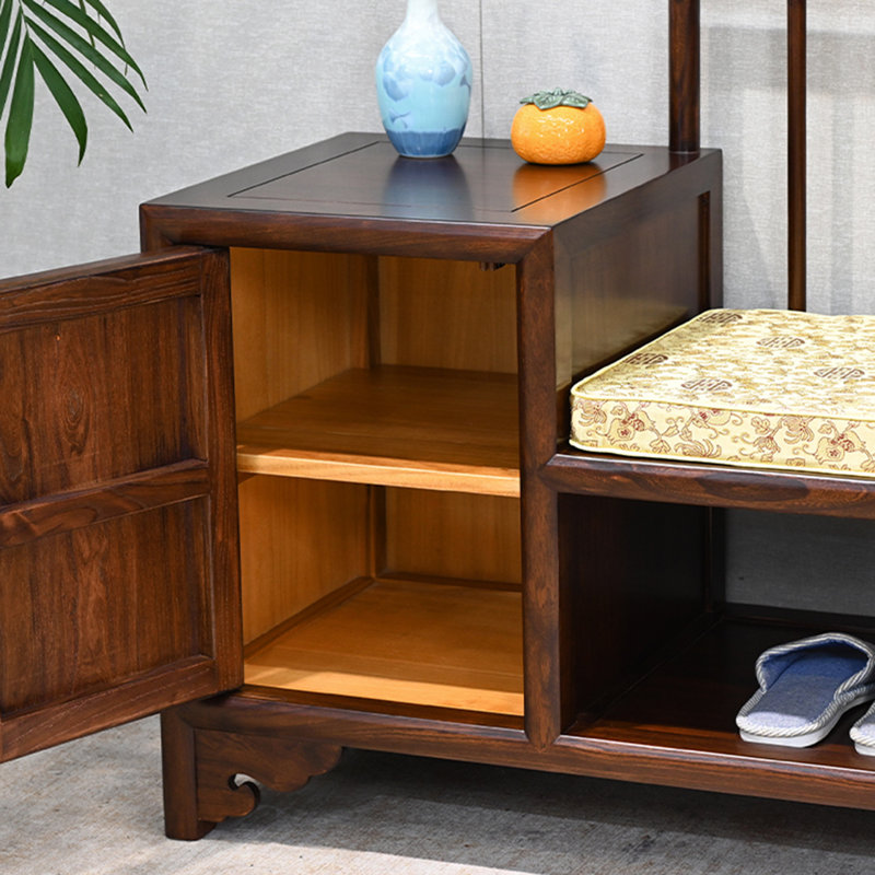 6 Pair Solid Wood Shoe Storage Bench