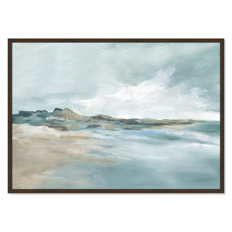 Imprimé Sandpoint par Carol Robinson, Noyer, Reproduction encadrée sans passe-partout, H 29,5 po x l 41,5 po x P 0,75 po