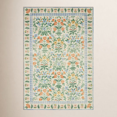 Rifle Paper Co. x Loloi Cream Floral Rug