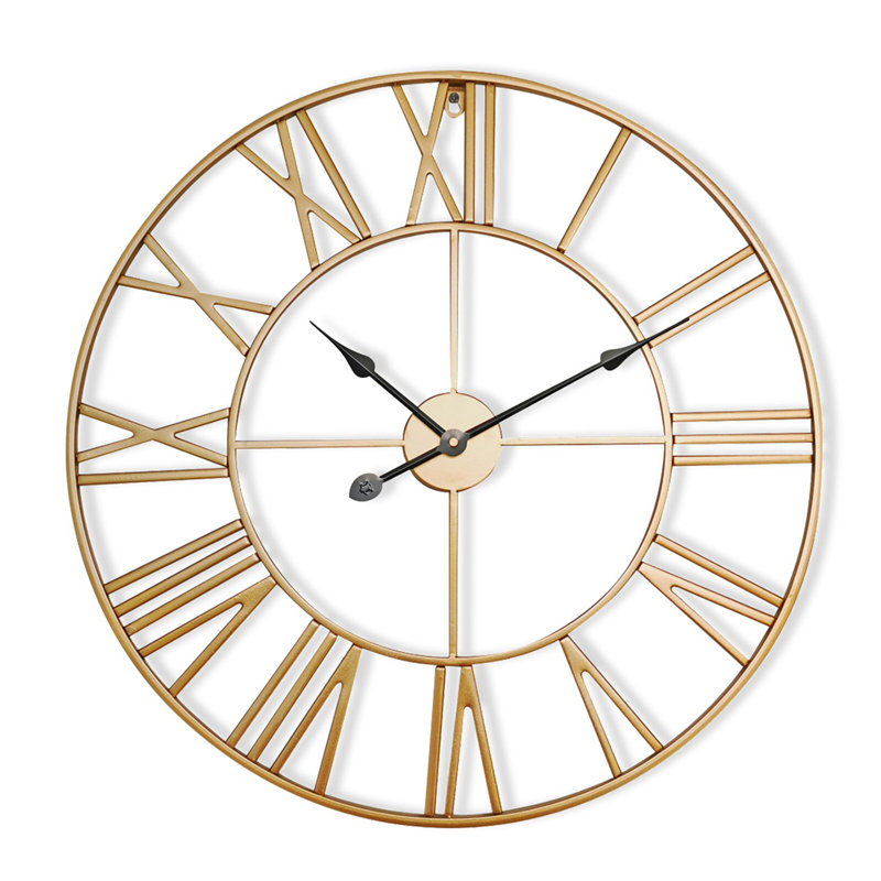 Queensway Wall Clock, Gold, 70cm H x 70cm W x 3cm D