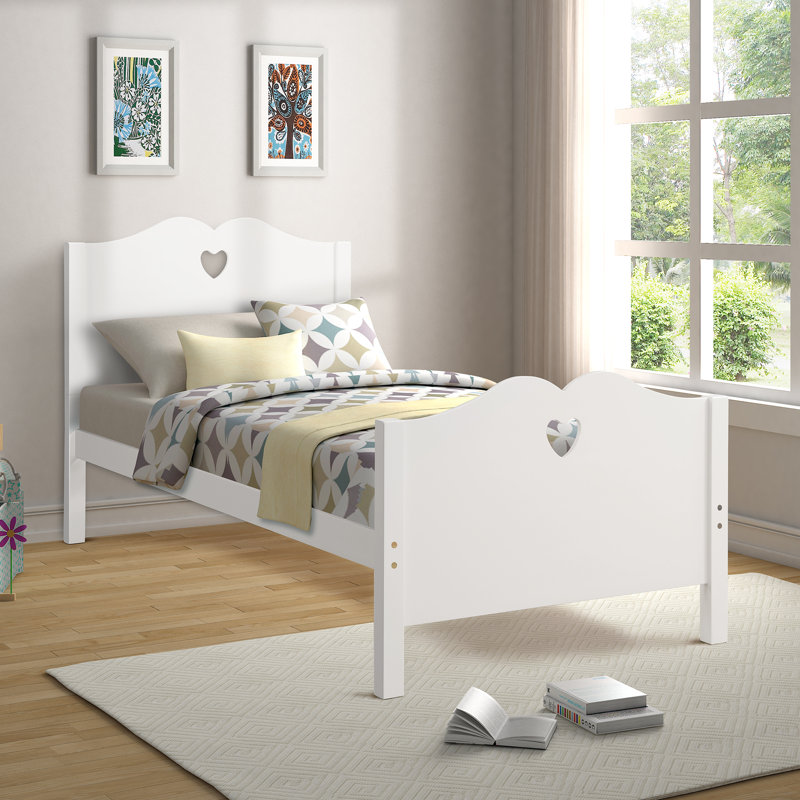 Lit-bateau standard Fierce par Ebern Designs, Rose