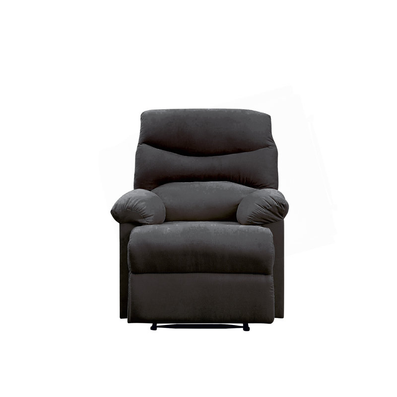 Fauteuil inclinable avec accoudoirs coussinés, Noir