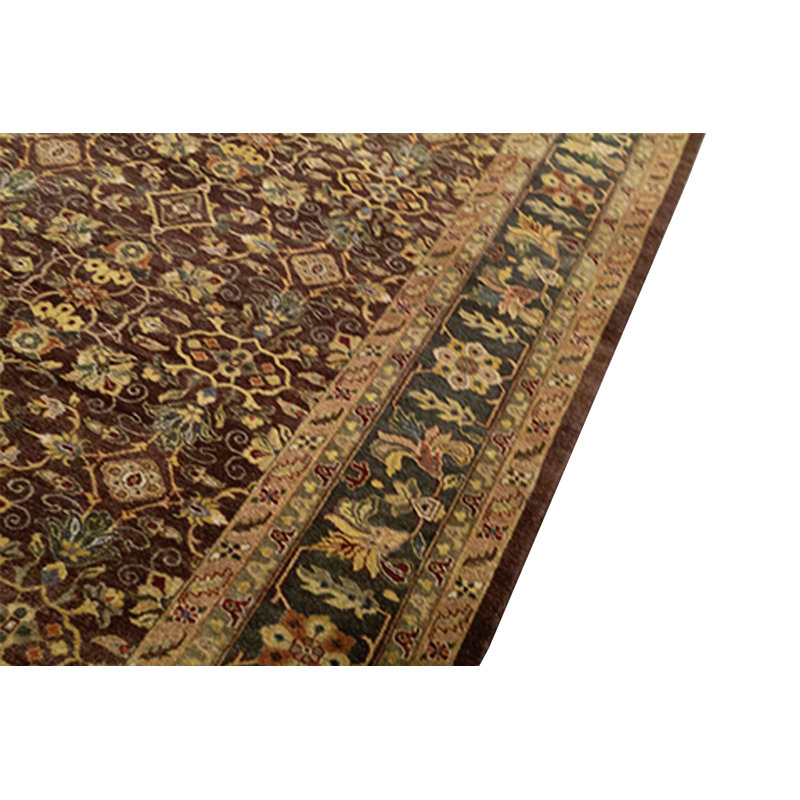 Wool Oriental Area Rug in Brown