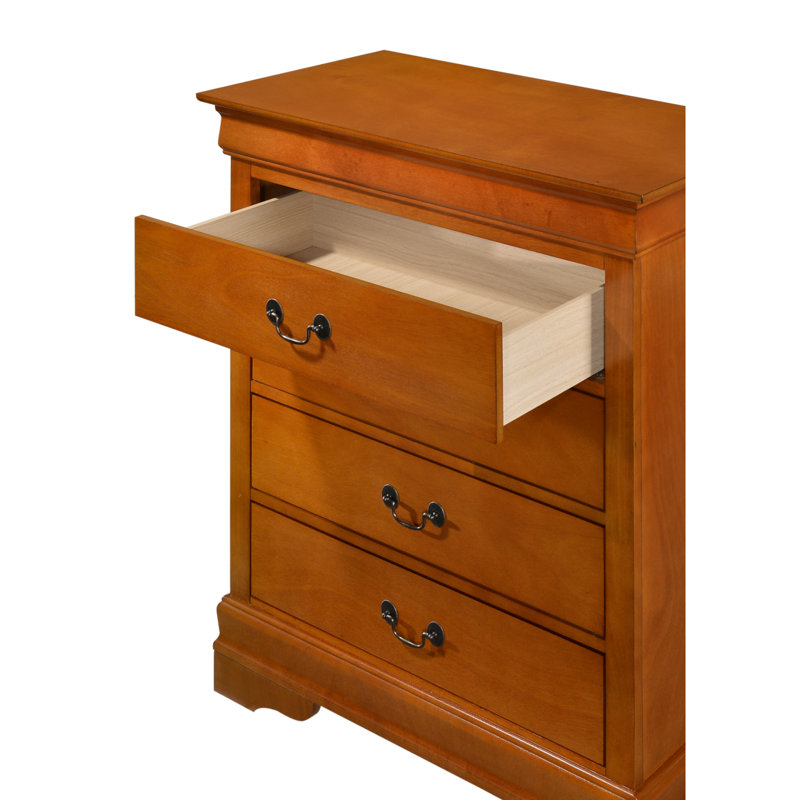 Commode 4 tiroirs Louis Phillipe, Gris