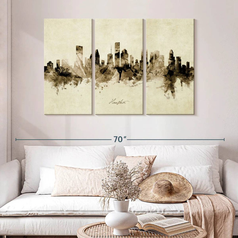 Houston Texas Skyline V, 32" H x 50" W
