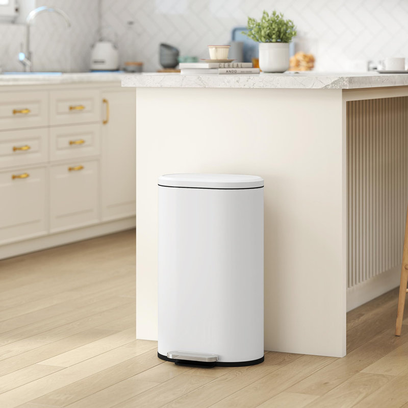 Step On Kitchen Trash Can - 30L, Cream