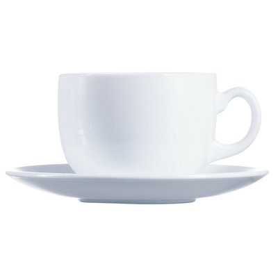 Glass Teacup and Saucer