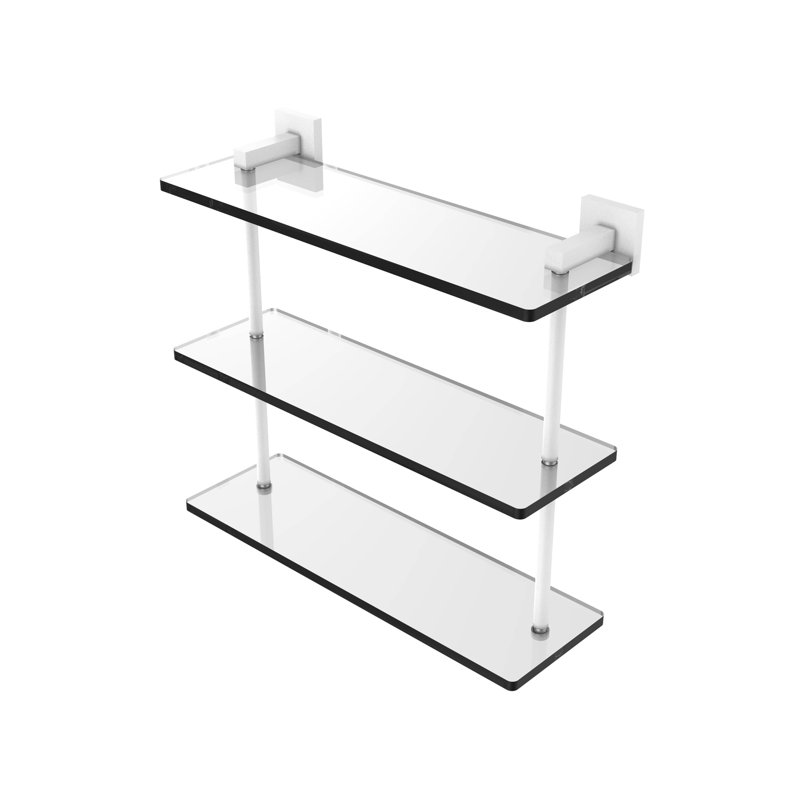Haranu 3 Piece Tiered Shelf, Matte White
