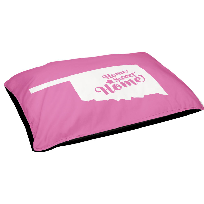 Coussin d'extérieur pour chien Home Sweet, Petit (l 28 po x P 18 po x H 6 po), Rose, Oklahoma City