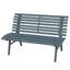 Tabouret de jardin 48,5 po en aluminium léger à lattes bleues pour terrasse, pelouse et banc de terrasse