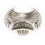 BARRINGTON PINCHED RECTANGLE KNOB; BURNISHED SILVER FINISH