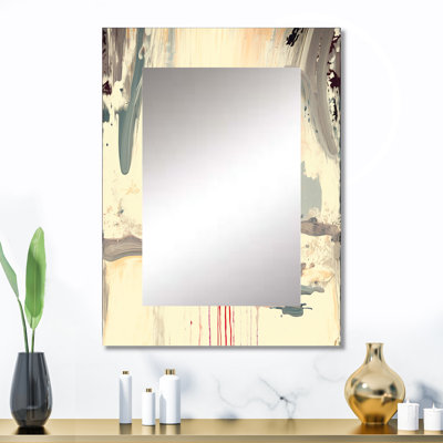 «Dancing Alone Minimal Abstract Paint», peinture abstraite, miroir mural blanc, reproduction d'art en métal