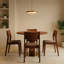 31.5-inch Solid Wood Top with Solid Wood Legs Round Modern Dining Table