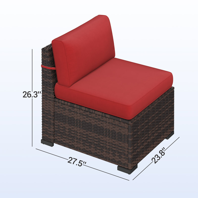 Ensemble modulaire de conversation modulaire en rotin pour 10 personnes avec 2 tables basses, 2 canapés d'angle et 8 canapés simples
