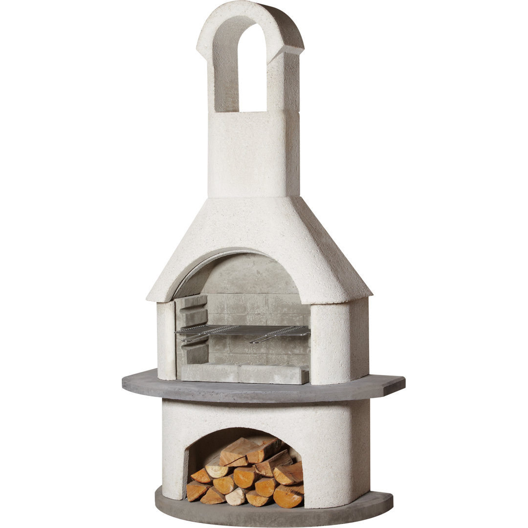 Valenzia 79.9" H Concrete Outdoor Fireplace Big Horn Outdoors