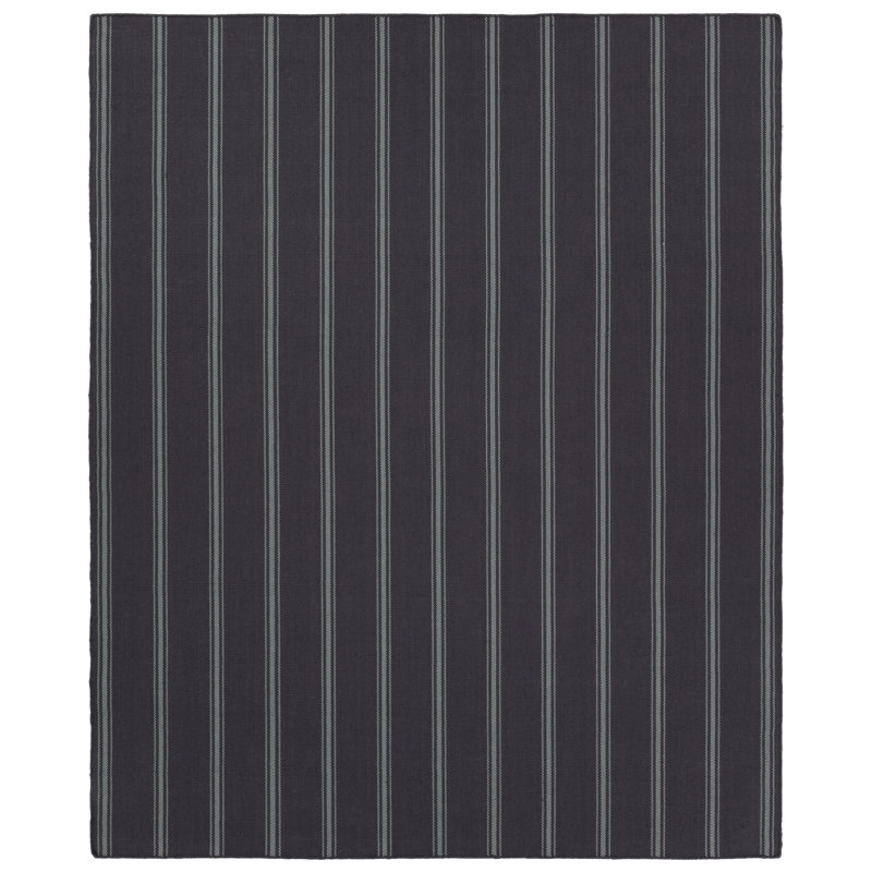 Striped Area Rug in Navy/Light Blue, Rectangle 2' x 3'