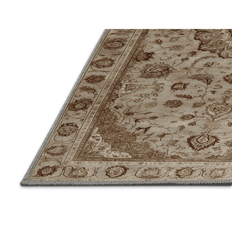 Machine Washable Persian Gray Area Rug, Rectangle 2' x 3'