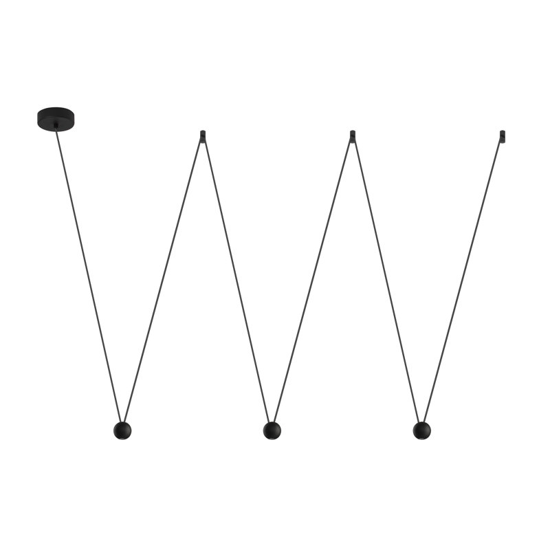 3 - Light Black LED Unique/Statement Pendant