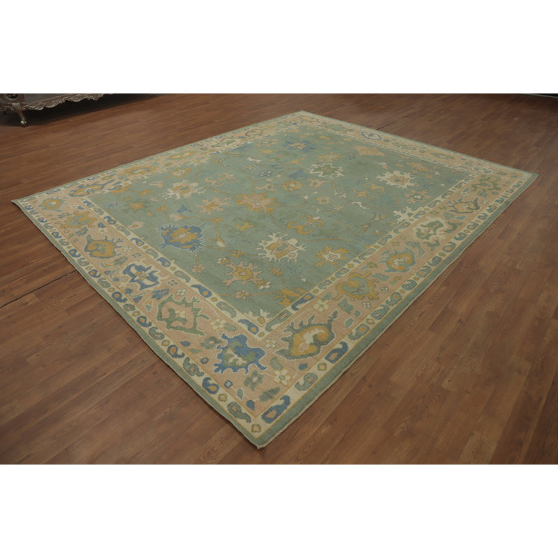 Tapis turc vert Oushak 8 x 10