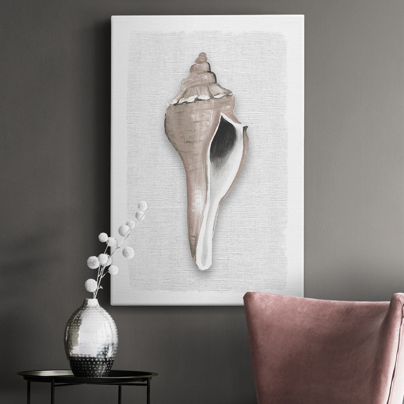 Sea Front Shell II - impression sur toile tendue, H 12 po x l 8 po x P 1,5 po