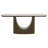 Solvane 71" Oval Dining Table with Glossy Ceramic Top and Golden Veneer Base
