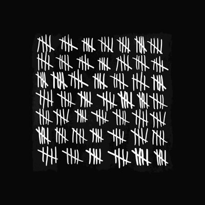 «Chalk Tally», impression sur toile tendue