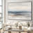 Extra Large Wall Art Fabric Print - Soft Coastal Horizon Line Abstract Scene Artwork Decor for Living Room or Bedroom - "Frame Assembly Required (Unfinished Frame)"-1901963646