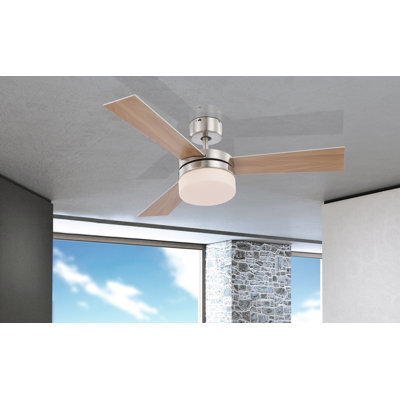 105cm Oconnor 3 - Blade Ceiling Fan with Remote Control and Light Kit Included