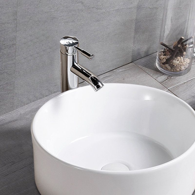 Lavabo de salle de bain blanc 16,13 po Jonah